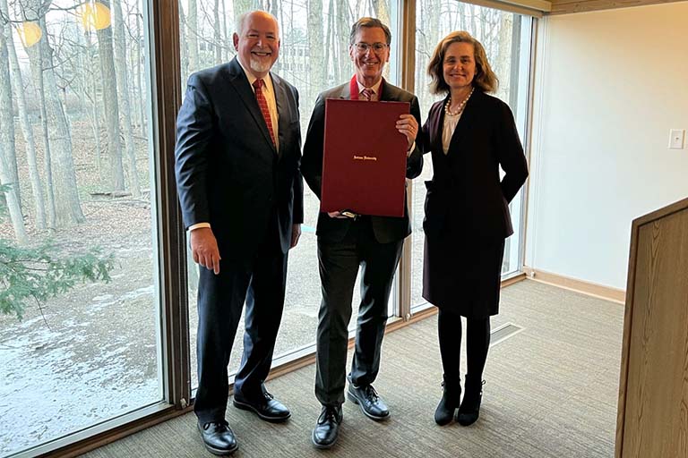 In January 2022, Lee A. Feinstein was awarded the Provost’s Medal.