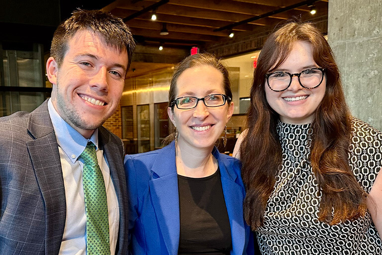 Left to right: Grant Morgan, Wendy Leutert , and Elizabeth Weaver in Washington, D.C. in October, 2024
